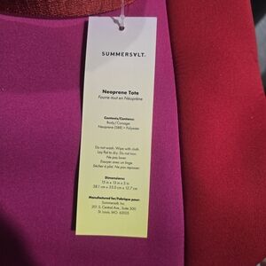 Summersalt Neoprene Tote in Red and Pink